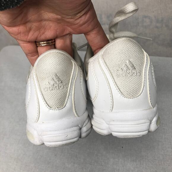Adidas Women ADIDAS Cheer Shoe White Leather Non-Marking Athletic Sneaker 8.5